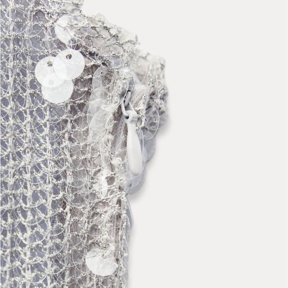 Zara Sequin Mesh Dress XS - Picture 8 of 15